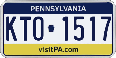 PA license plate KTO1517