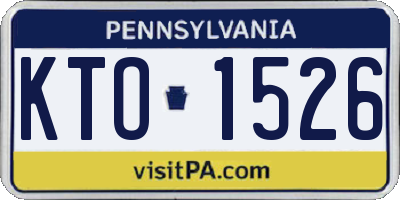 PA license plate KTO1526
