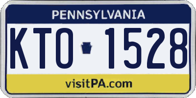 PA license plate KTO1528