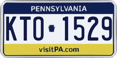 PA license plate KTO1529