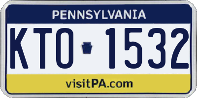 PA license plate KTO1532
