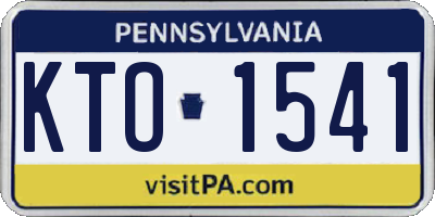 PA license plate KTO1541