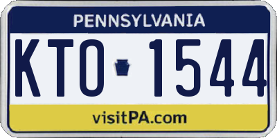PA license plate KTO1544
