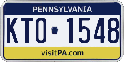 PA license plate KTO1548