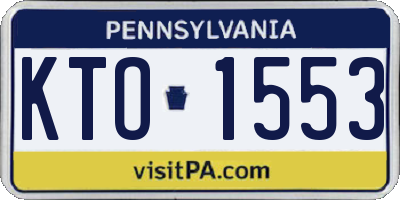 PA license plate KTO1553