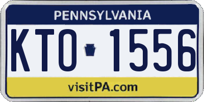 PA license plate KTO1556