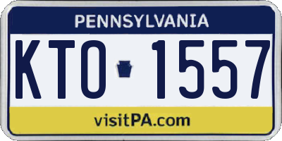 PA license plate KTO1557