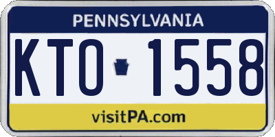 PA license plate KTO1558
