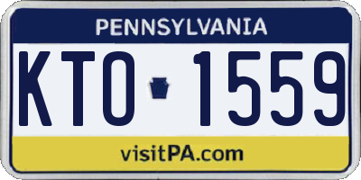 PA license plate KTO1559