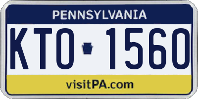 PA license plate KTO1560