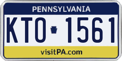 PA license plate KTO1561