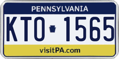 PA license plate KTO1565