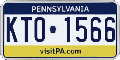 PA license plate KTO1566