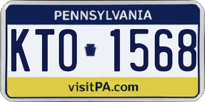 PA license plate KTO1568