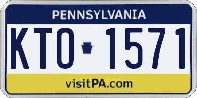 PA license plate KTO1571