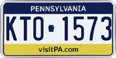 PA license plate KTO1573