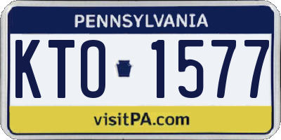PA license plate KTO1577