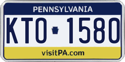 PA license plate KTO1580