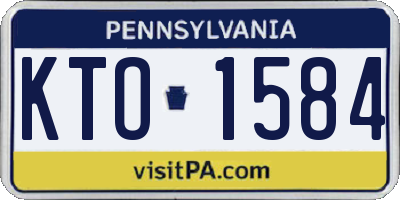 PA license plate KTO1584