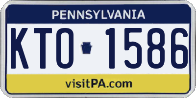 PA license plate KTO1586