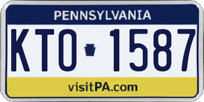 PA license plate KTO1587