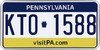 PA license plate KTO1588