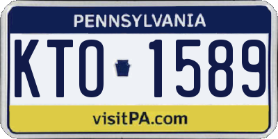 PA license plate KTO1589