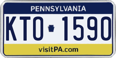 PA license plate KTO1590