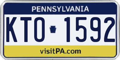 PA license plate KTO1592