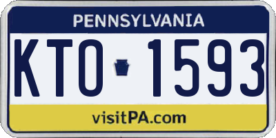 PA license plate KTO1593