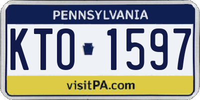 PA license plate KTO1597