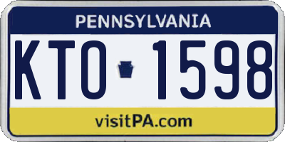 PA license plate KTO1598
