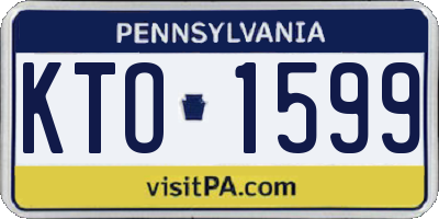 PA license plate KTO1599