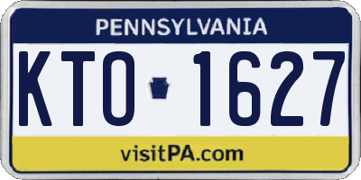 PA license plate KTO1627