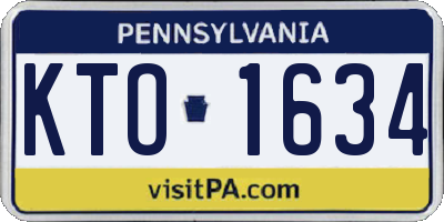 PA license plate KTO1634