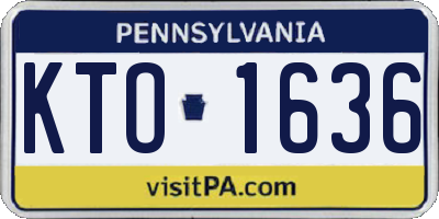 PA license plate KTO1636