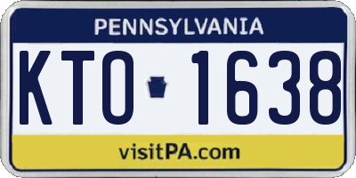 PA license plate KTO1638