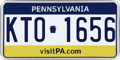 PA license plate KTO1656