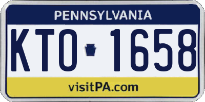 PA license plate KTO1658