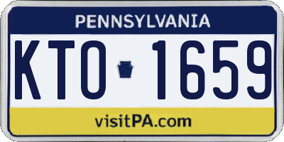 PA license plate KTO1659