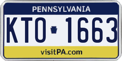 PA license plate KTO1663