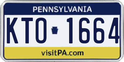 PA license plate KTO1664