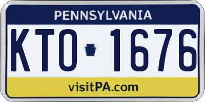 PA license plate KTO1676