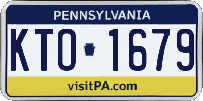 PA license plate KTO1679