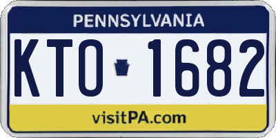 PA license plate KTO1682