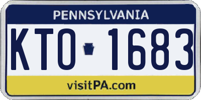 PA license plate KTO1683
