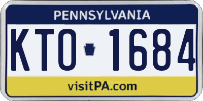 PA license plate KTO1684