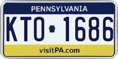 PA license plate KTO1686
