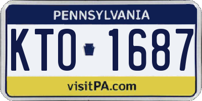 PA license plate KTO1687