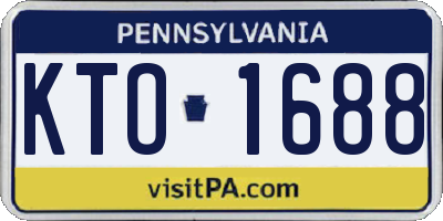 PA license plate KTO1688